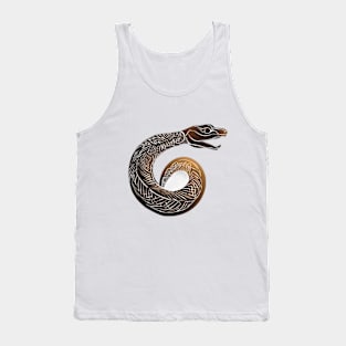 Snake Bronze Shadow Silhouette Anime Style Collection No. 362 Tank Top